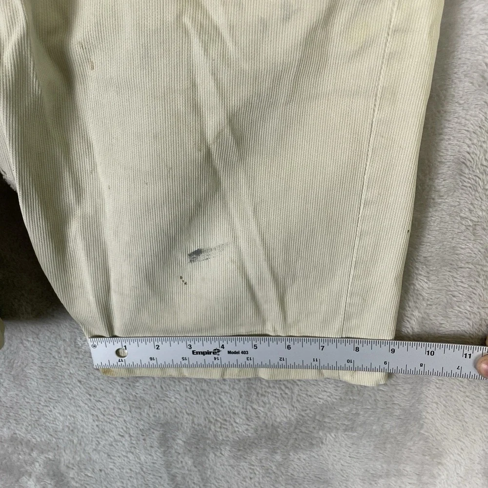 1960s Levis Big E 911B Beige Pique Corduroy Cotton Cut Off Jean Shorts 33x10